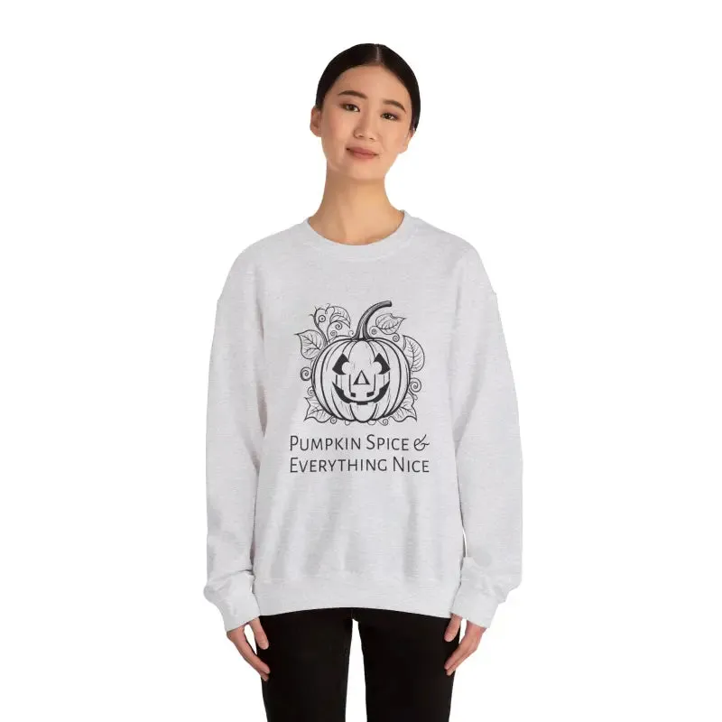 Pumpkin Spice Unisex Crewneck Sweatshirt Warm and Cozy