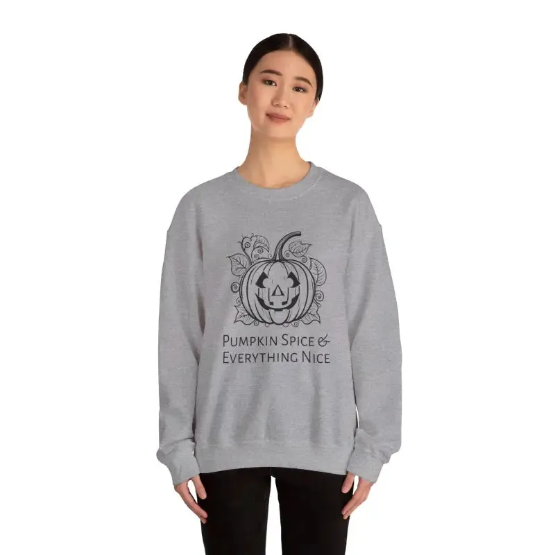 Pumpkin Spice Unisex Crewneck Sweatshirt Warm and Cozy