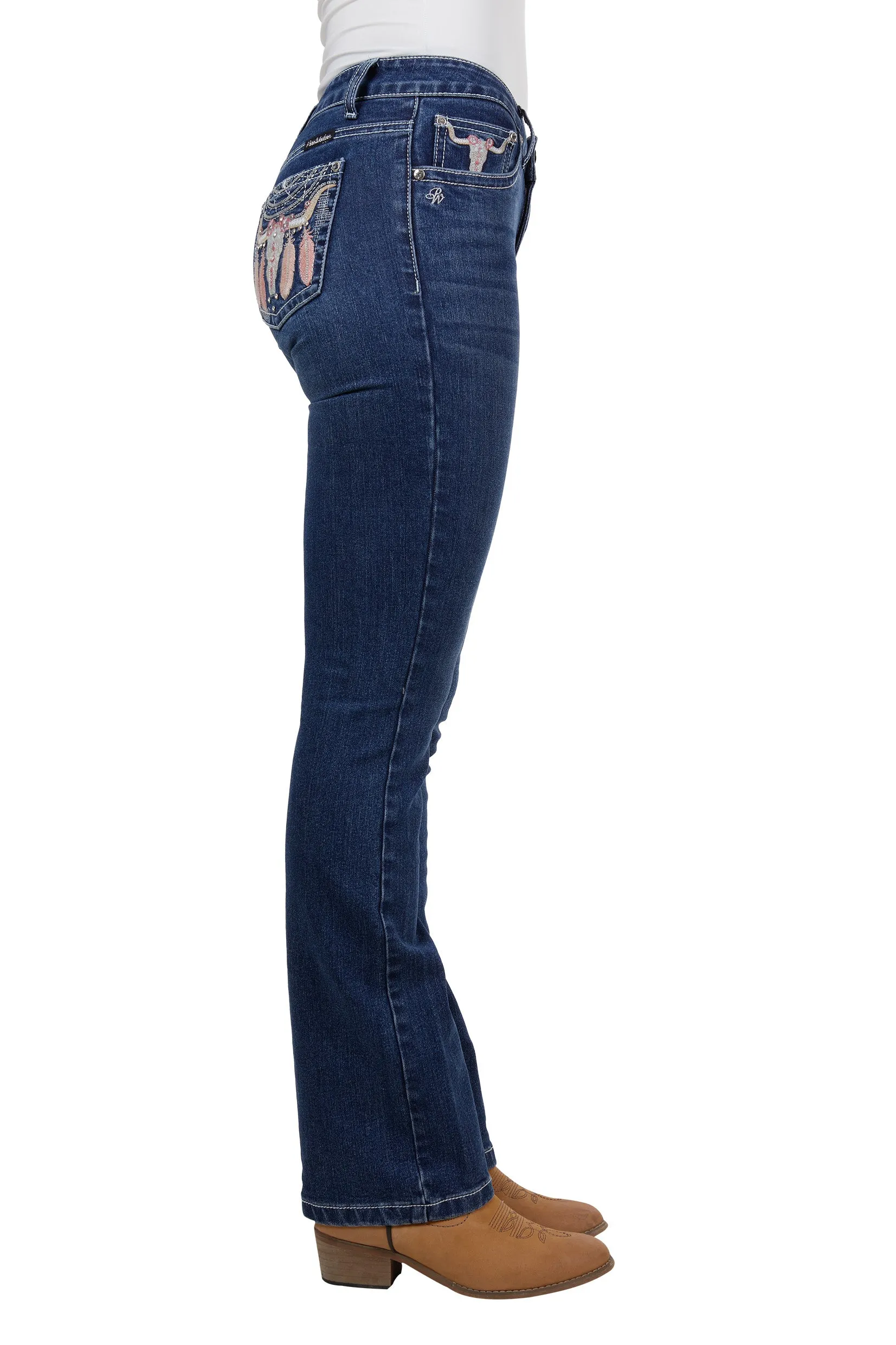 Pure Western Ladies Ava Boot Cut Jean Indigo