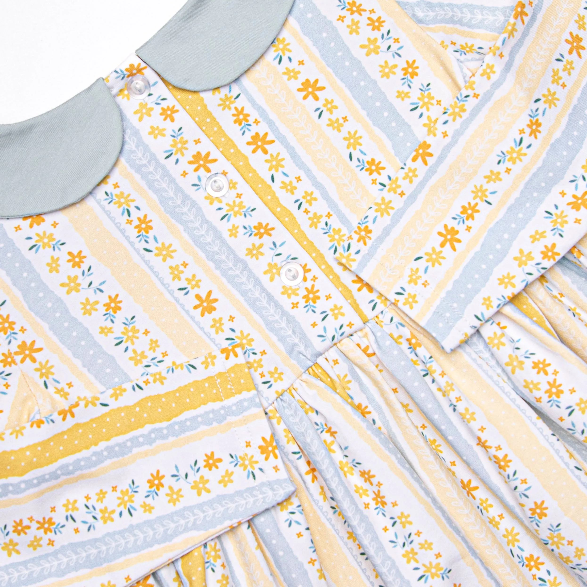 Quilted Quinn Pocket Dress, Yellow