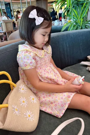 "Mirabel" Lemon & Pink Floral Dress