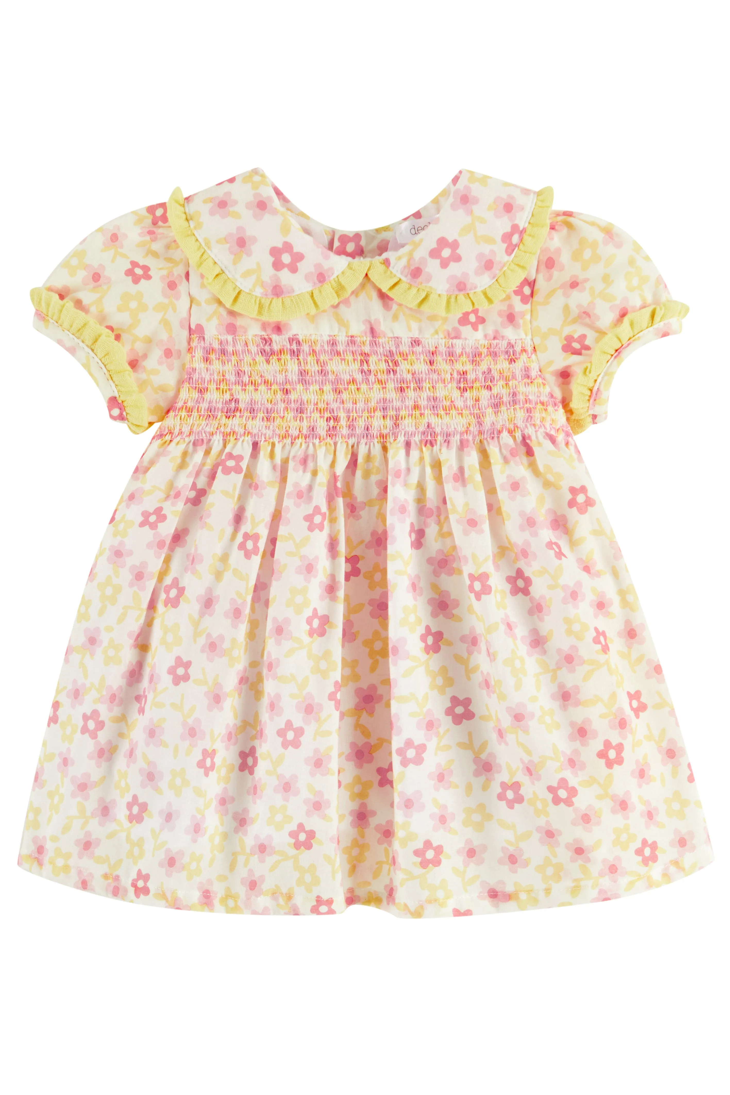 "Mirabel" Lemon & Pink Floral Dress
