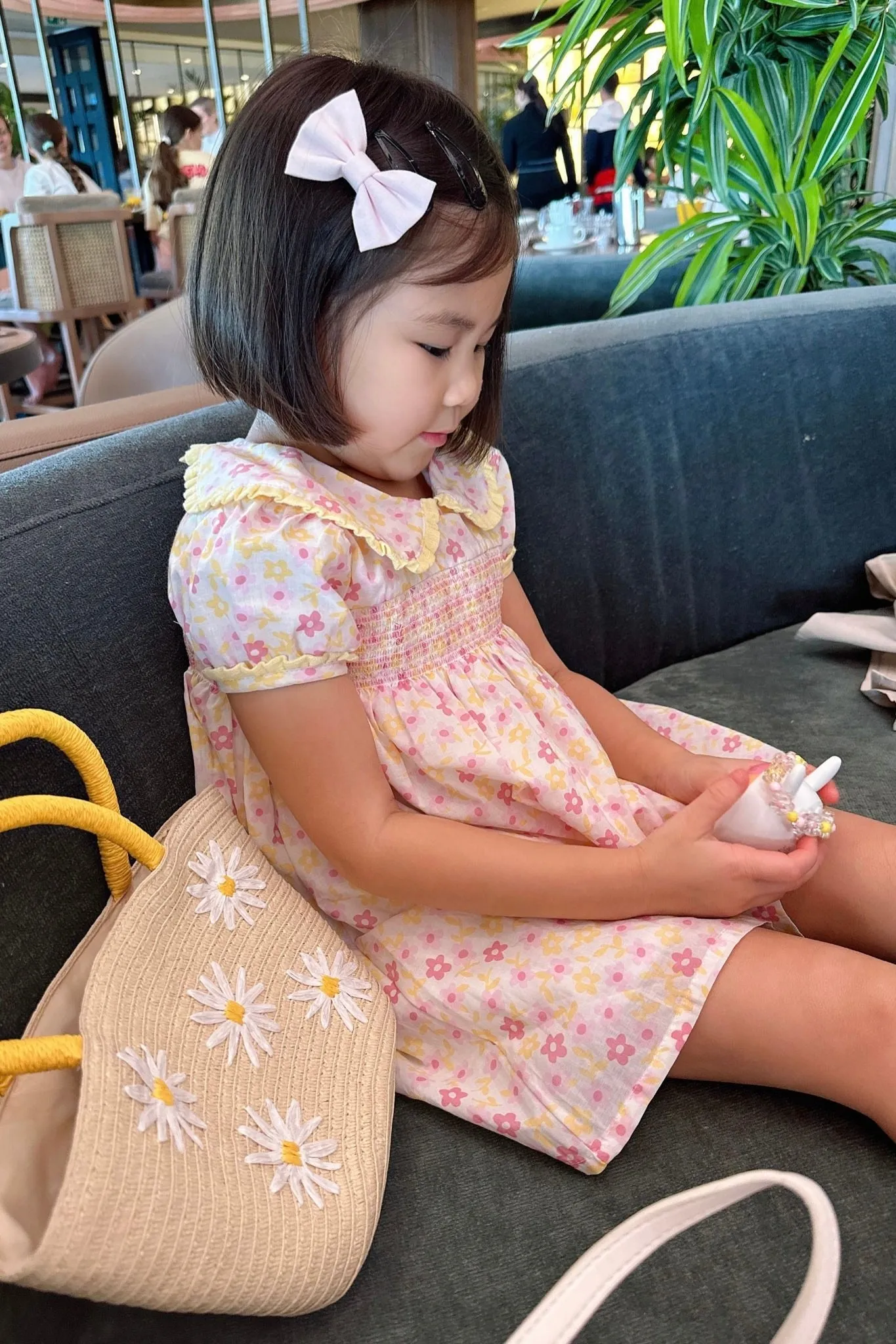 "Mirabel" Lemon & Pink Floral Dress