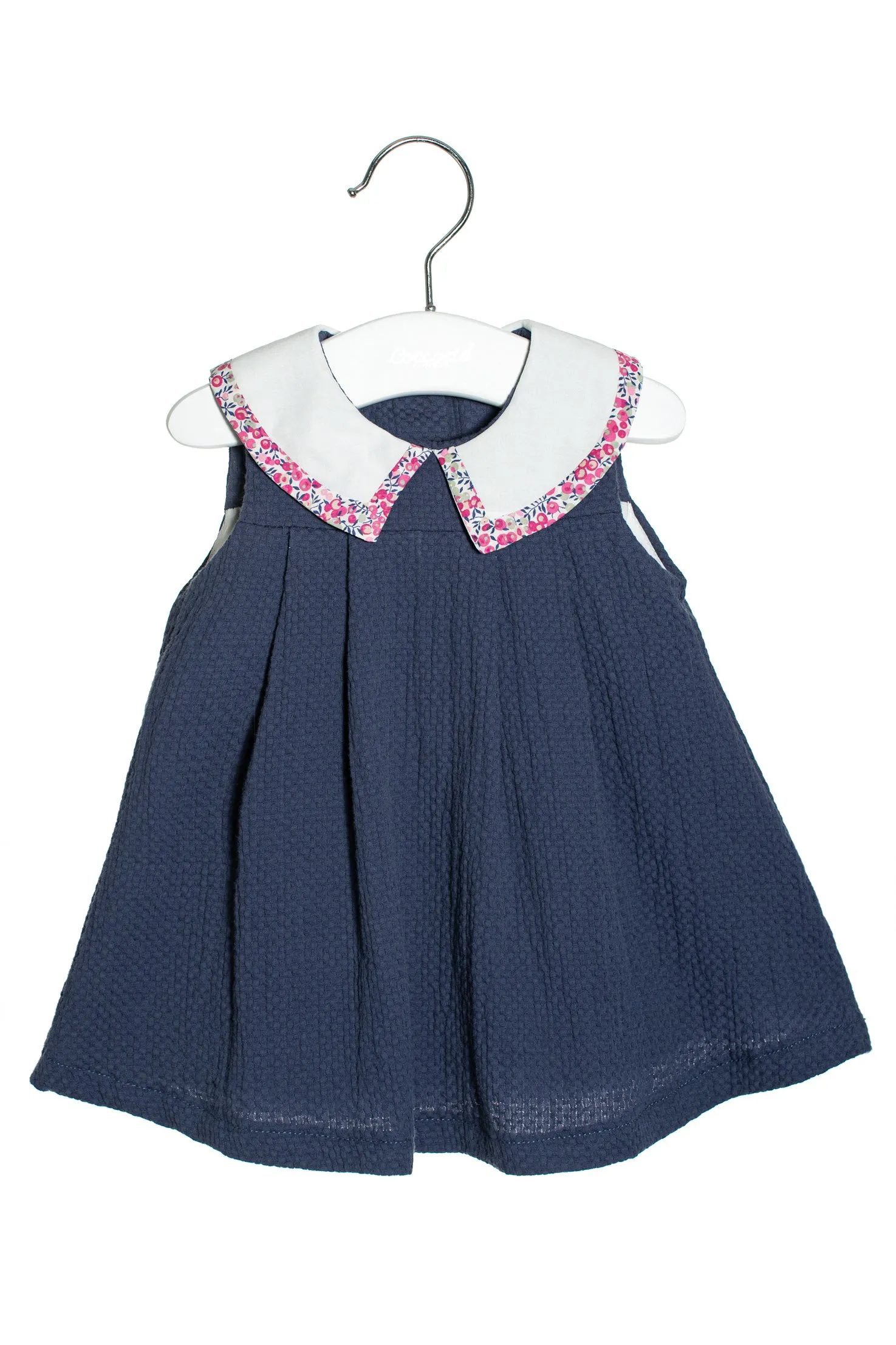 "Nellie" Navy Liberty Print Dress