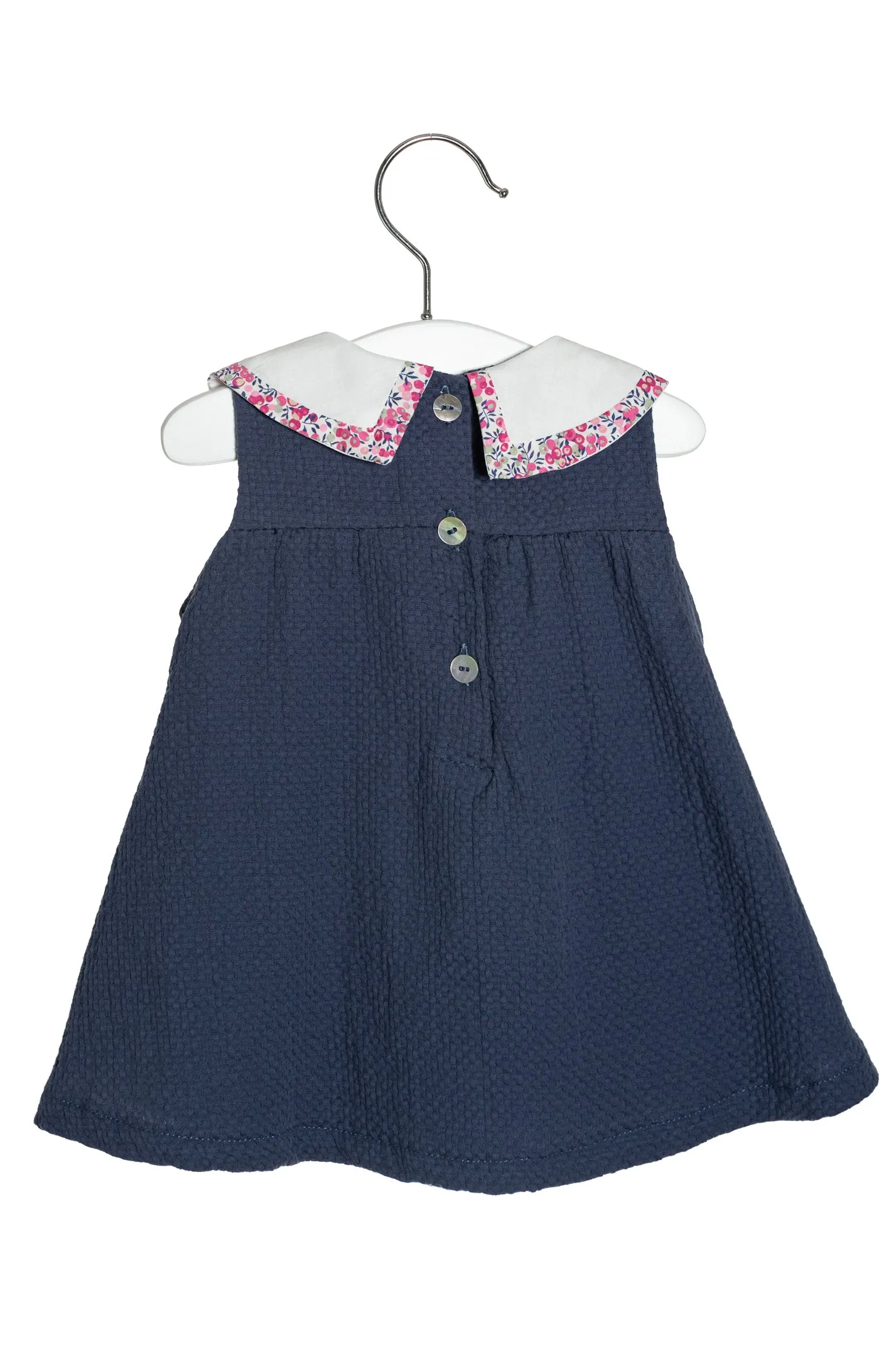 "Nellie" Navy Liberty Print Dress