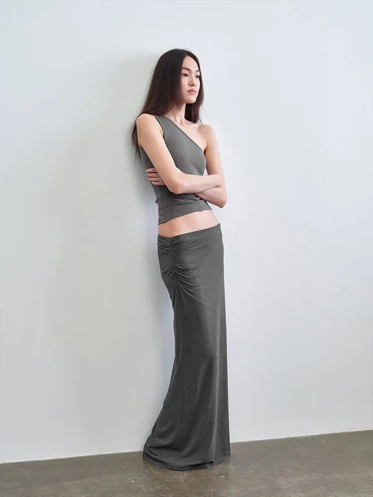"Take A Walk" Relaxed Pleated Maxi Skirts