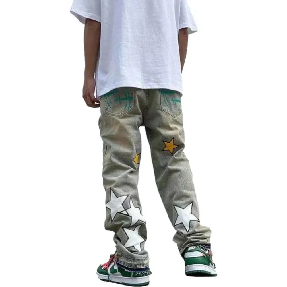 "Vintage High Street Star Graphic" Jeans