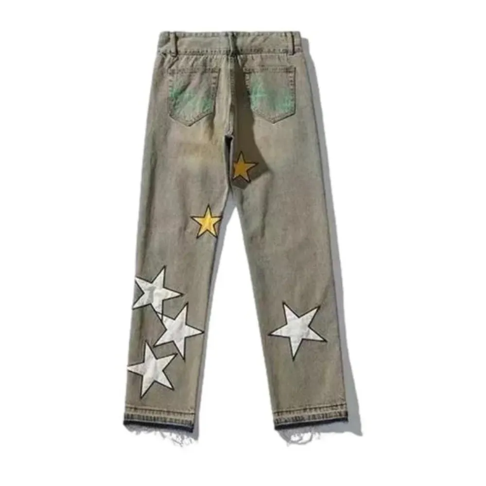 "Vintage High Street Star Graphic" Jeans