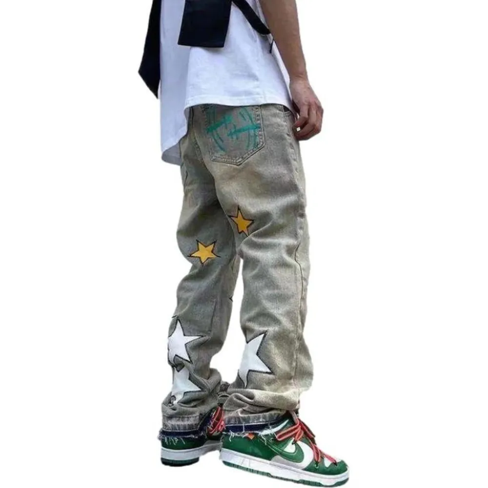"Vintage High Street Star Graphic" Jeans