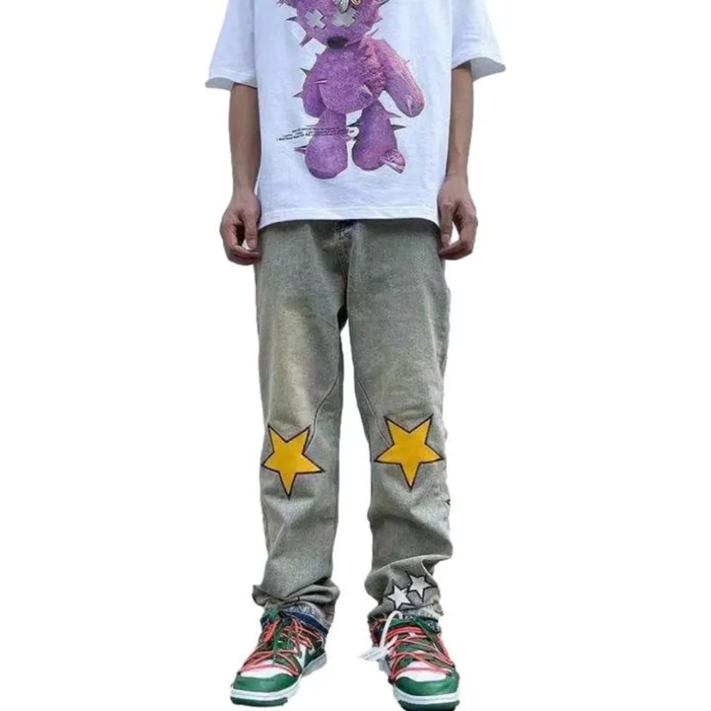 "Vintage High Street Star Graphic" Jeans