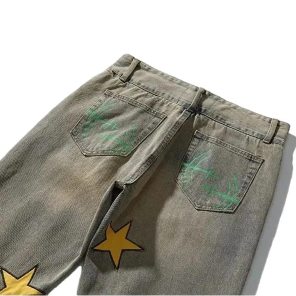 "Vintage High Street Star Graphic" Jeans