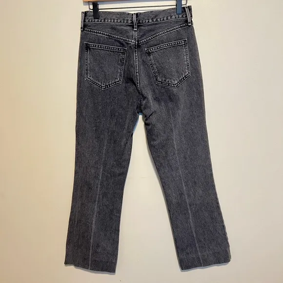 Rag &amp; Bone Dylan High Waist Grey Kuro Flare Jeans 100% Cotton Sz 26