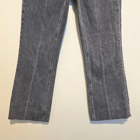 Rag &amp; Bone Dylan High Waist Grey Kuro Flare Jeans 100% Cotton Sz 26