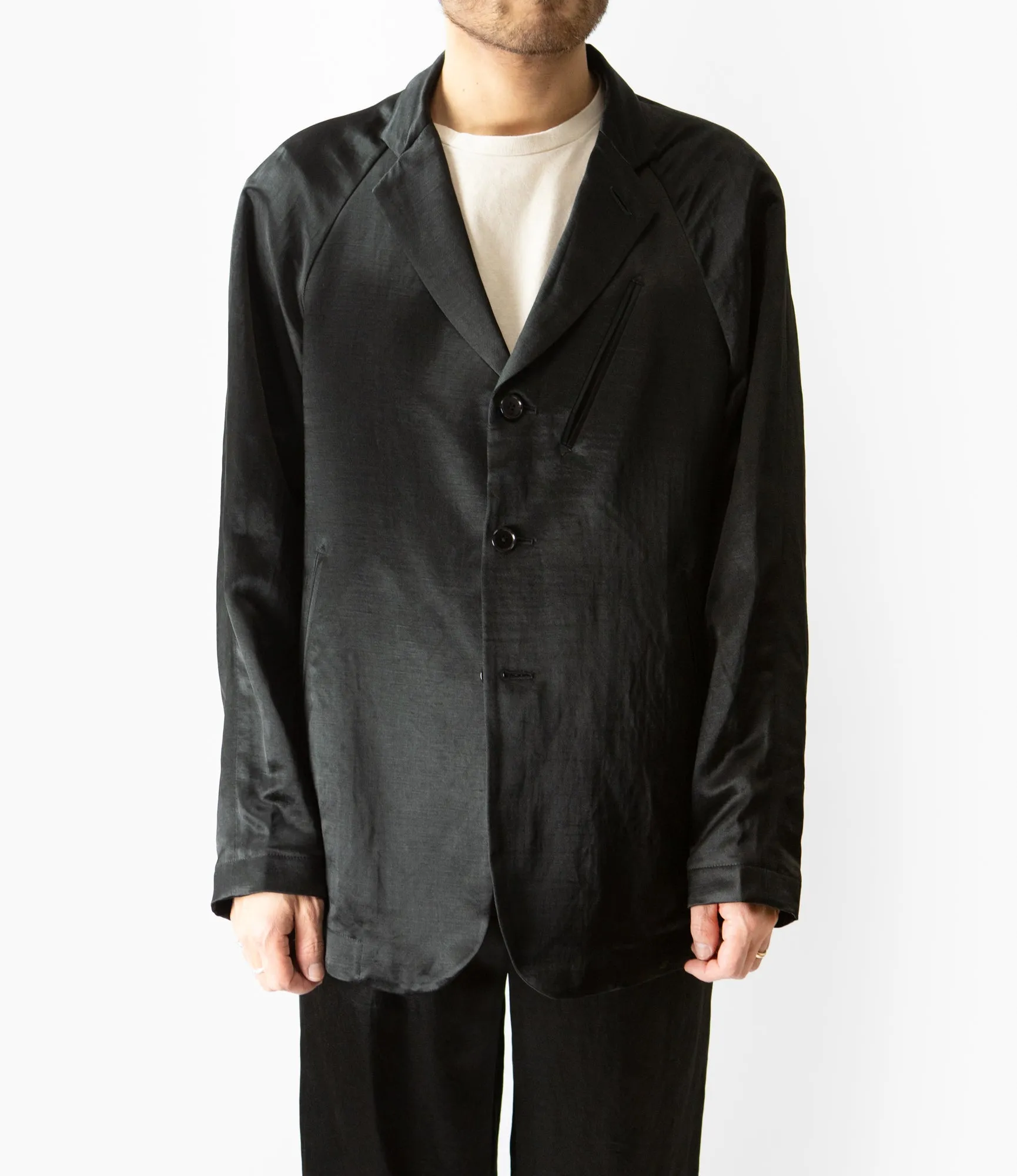 Raglan Jacket – Black Bright Kersey