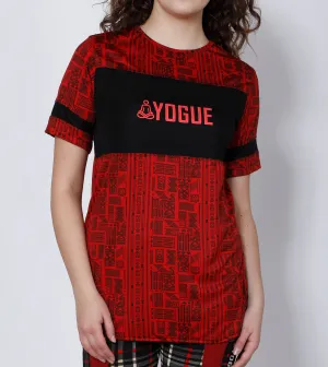 Red Aztec Long T-Shirt