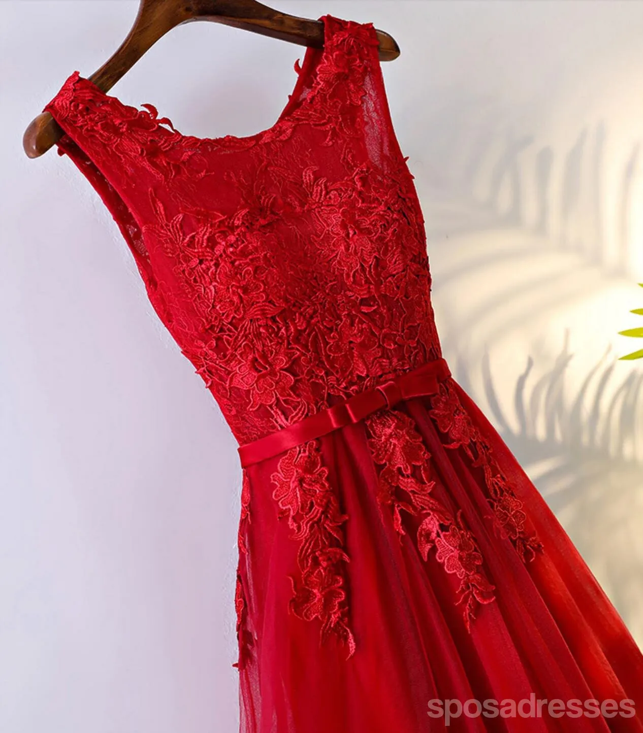 Red Lace Round Neckline Short Homecoming Prom Dresses, Affordable Corset Back Short Party Prom Dresses, Perfect Homecoming Dresses, CM245