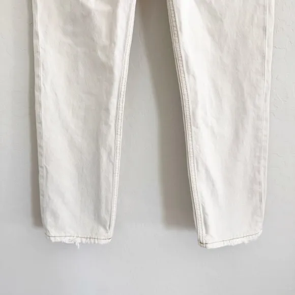 Re/Done 70’s Stovepipe Jeans in Vintage White Size 28
