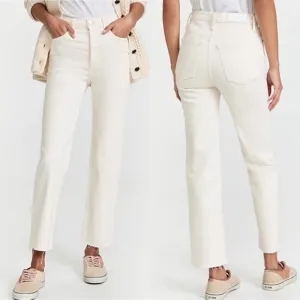 Re/Done 70’s Stovepipe Jeans in Vintage White Size 28