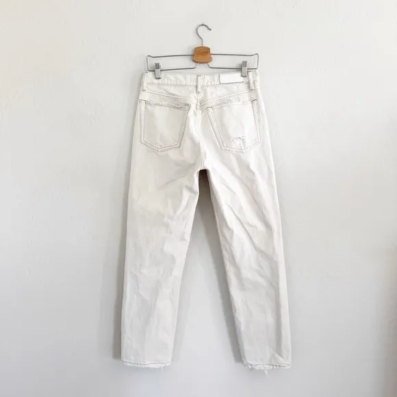 Re/Done 70’s Stovepipe Jeans in Vintage White Size 28