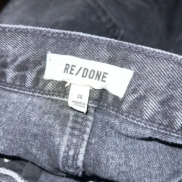 RE/DONE High Rise Tapered‎ Jeans Black 26