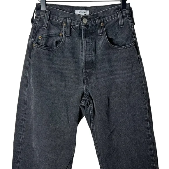 RE/DONE High Rise Tapered‎ Jeans Black 26