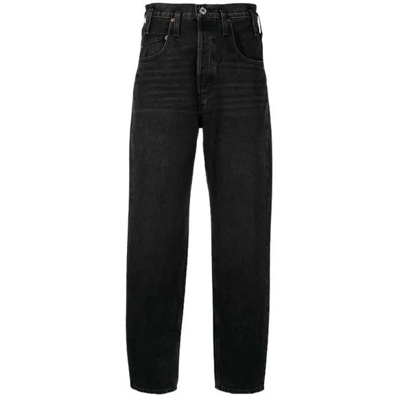 RE/DONE High Rise Tapered‎ Jeans Black 26