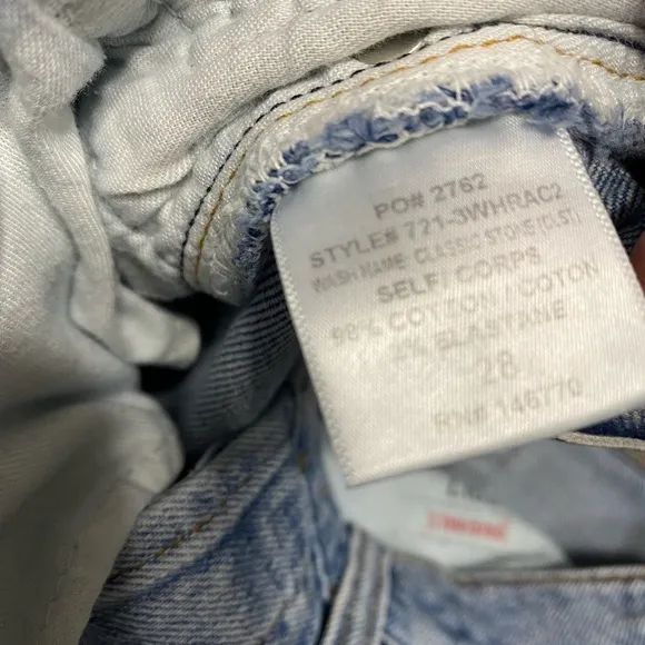 RE\DONE Originals High Rise Ankle Crop in Classic Stone Wash Size 28