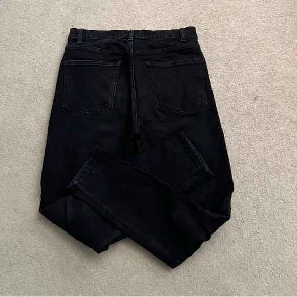 Reformation Jeans Serena High Waist Skinny Crop Jeans in Black (Faded Wash)
