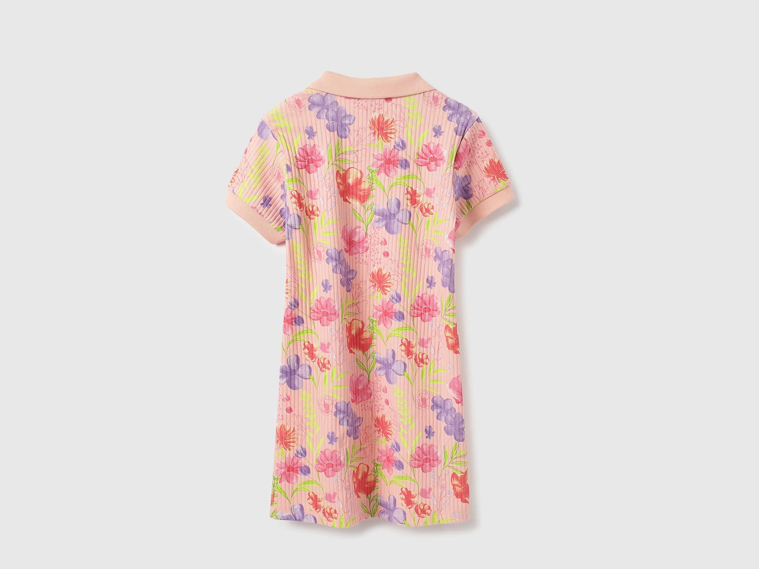 Regular Fit Polo Neck Floral Print Dresses