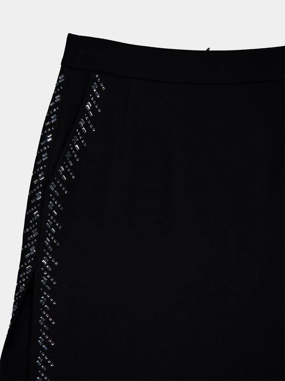 Rhinestone-Embellished Maxi Skirt