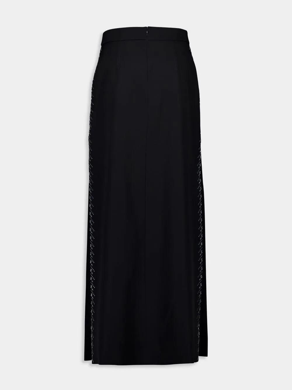 Rhinestone-Embellished Maxi Skirt