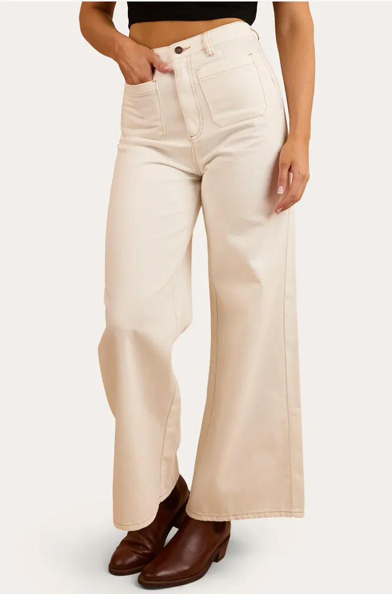 Ringers Western Milani Womens Wide Leg Pant - Off White