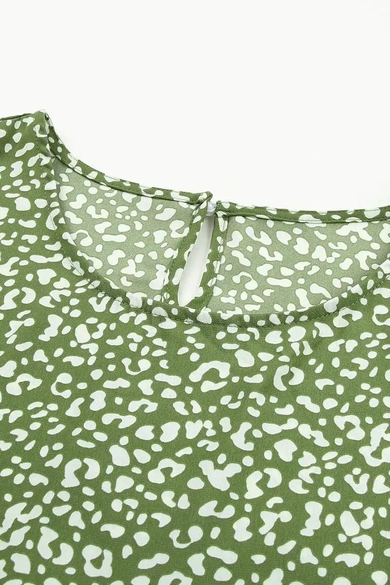 Roar in Style with Your Plus Size Green Leopard Print Dress
