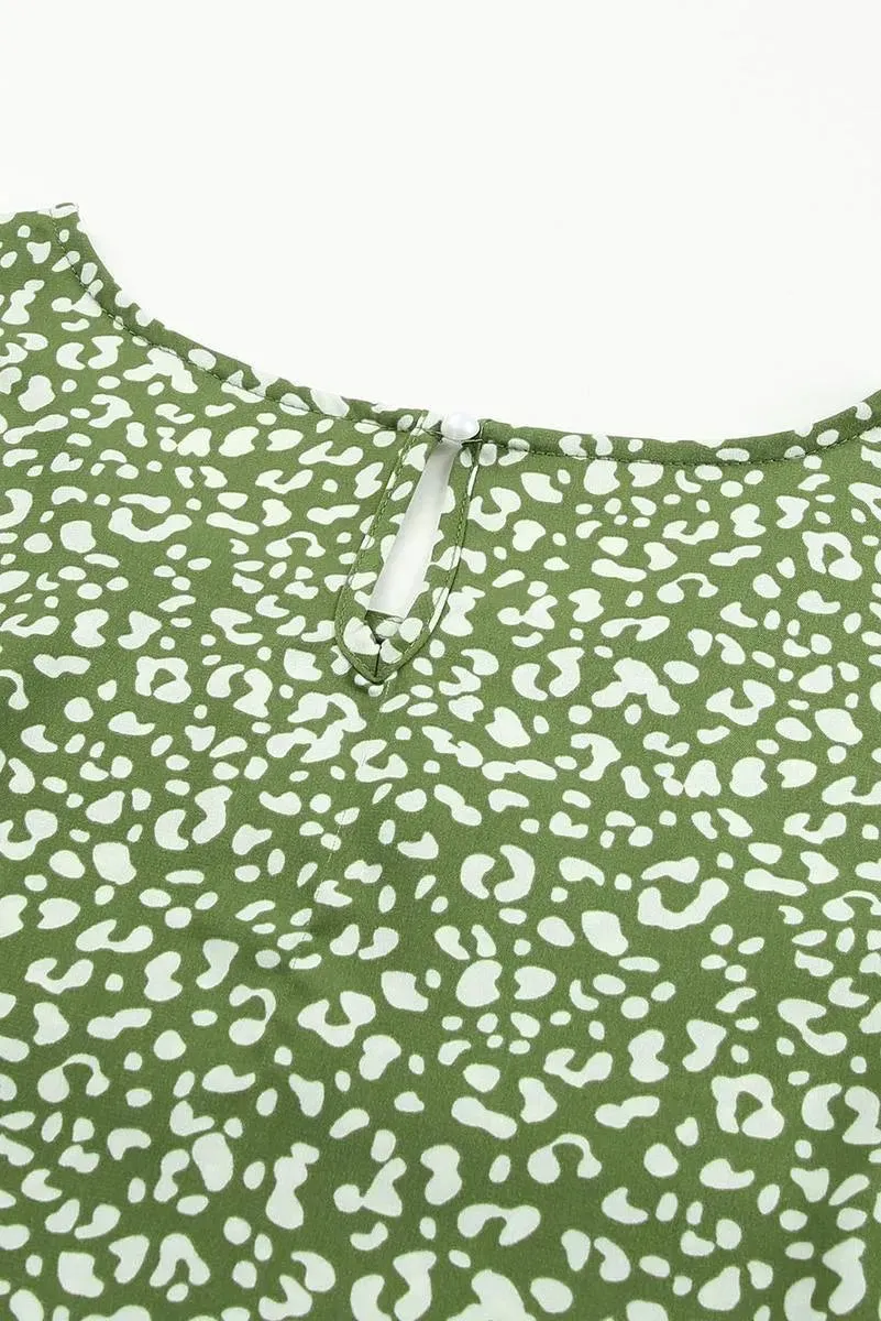 Roar in Style with Your Plus Size Green Leopard Print Dress