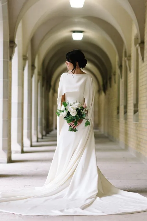Roycebridal Ivory Wedding Wraps Bridal Cape For Bridal Wedding