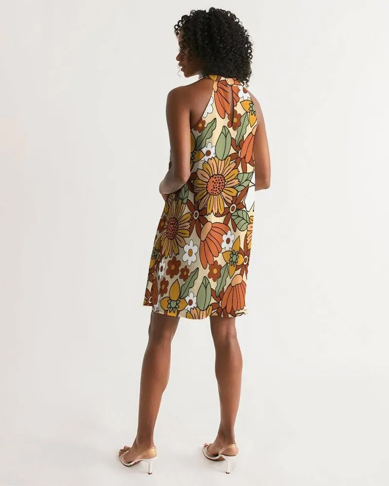 Rustic Blooms Halter Dress