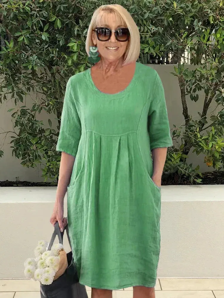 Ruthie | Easy Elegance Linen Dress