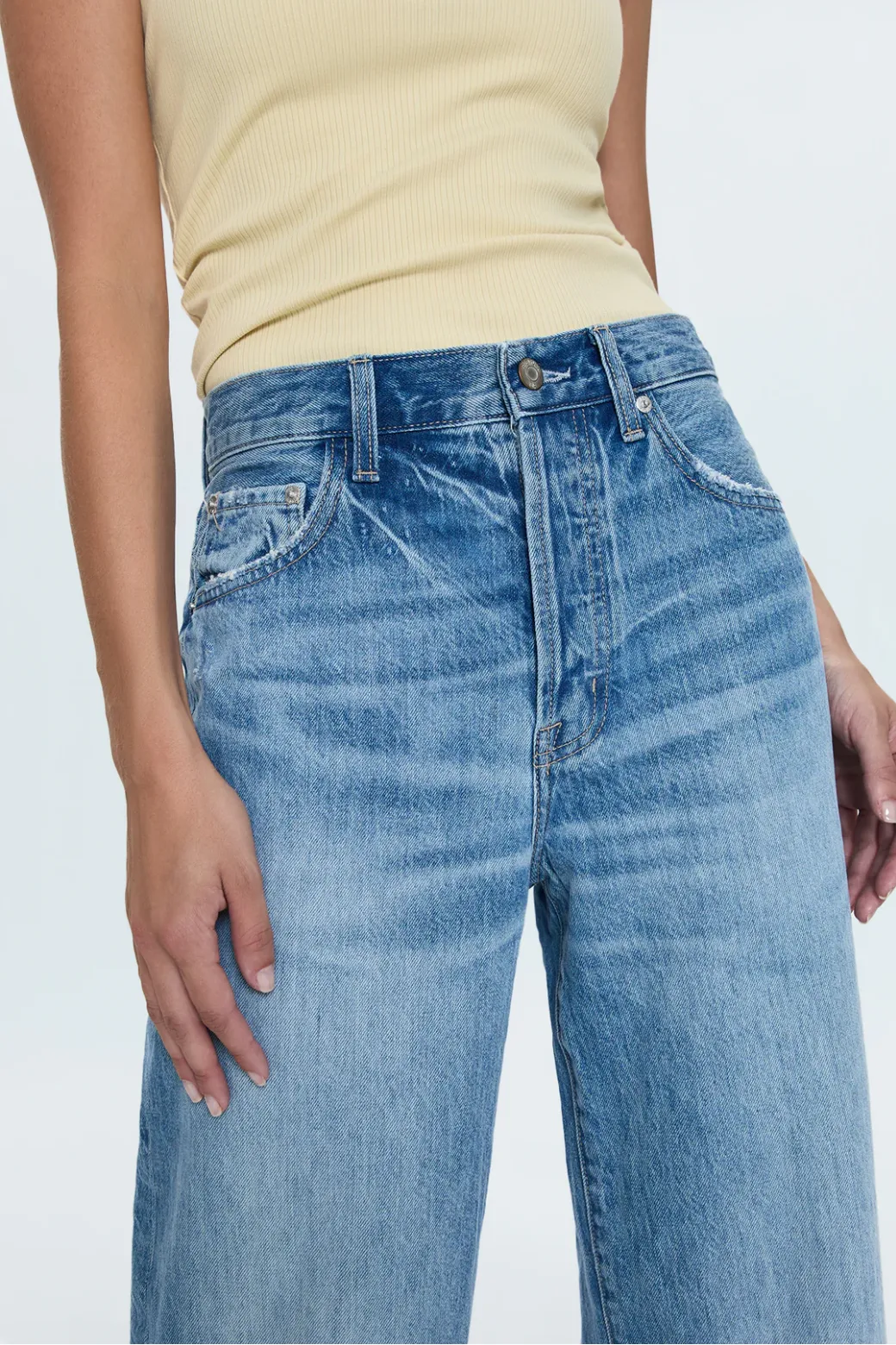 Ryder High Rise Cuffed Jean in Abroad Vintage