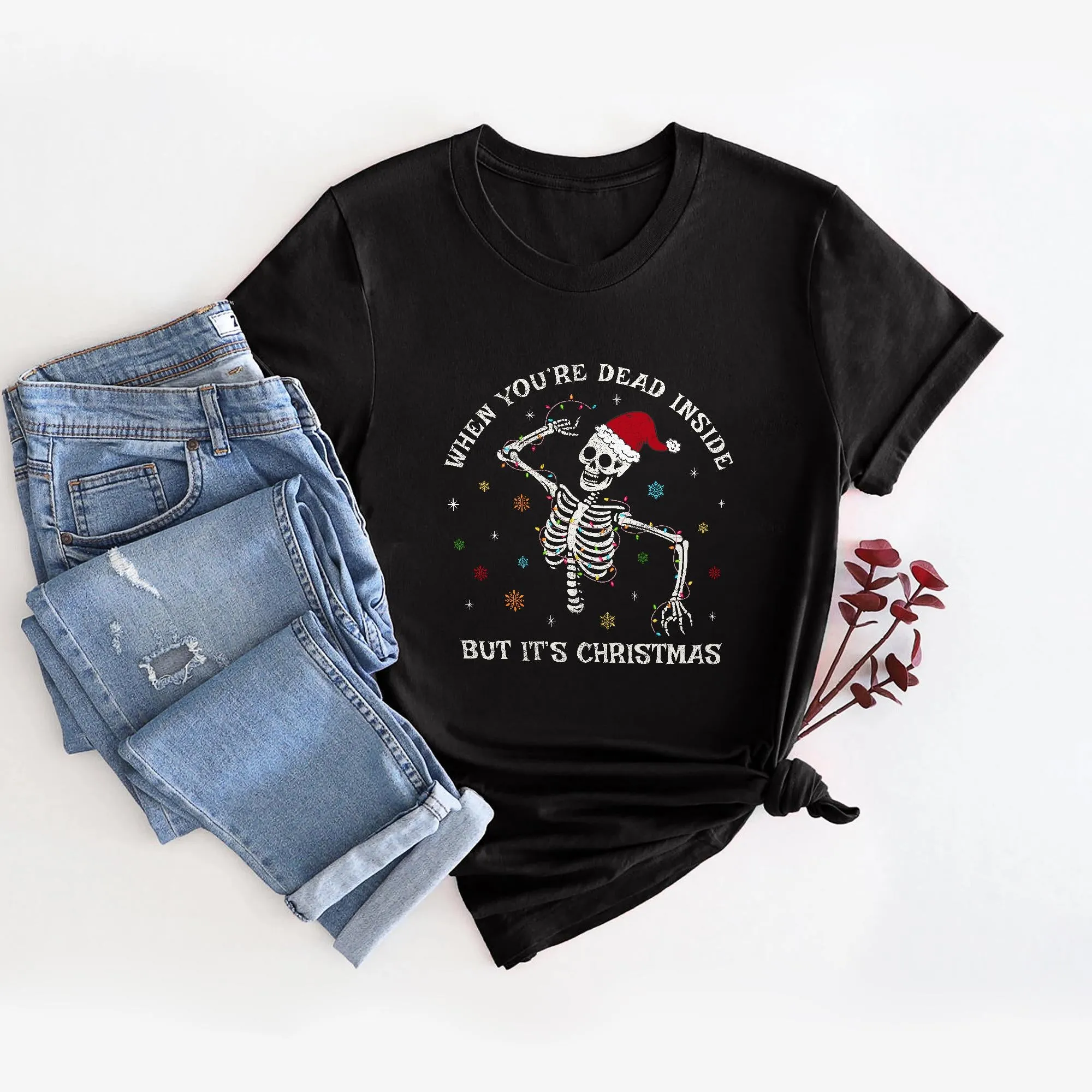 Sandjest Christmas Tshirt Farm Fresh Christmas Trees Gift for Women Girl Friend