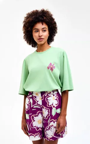 Sarin T-shirt Muntgroen