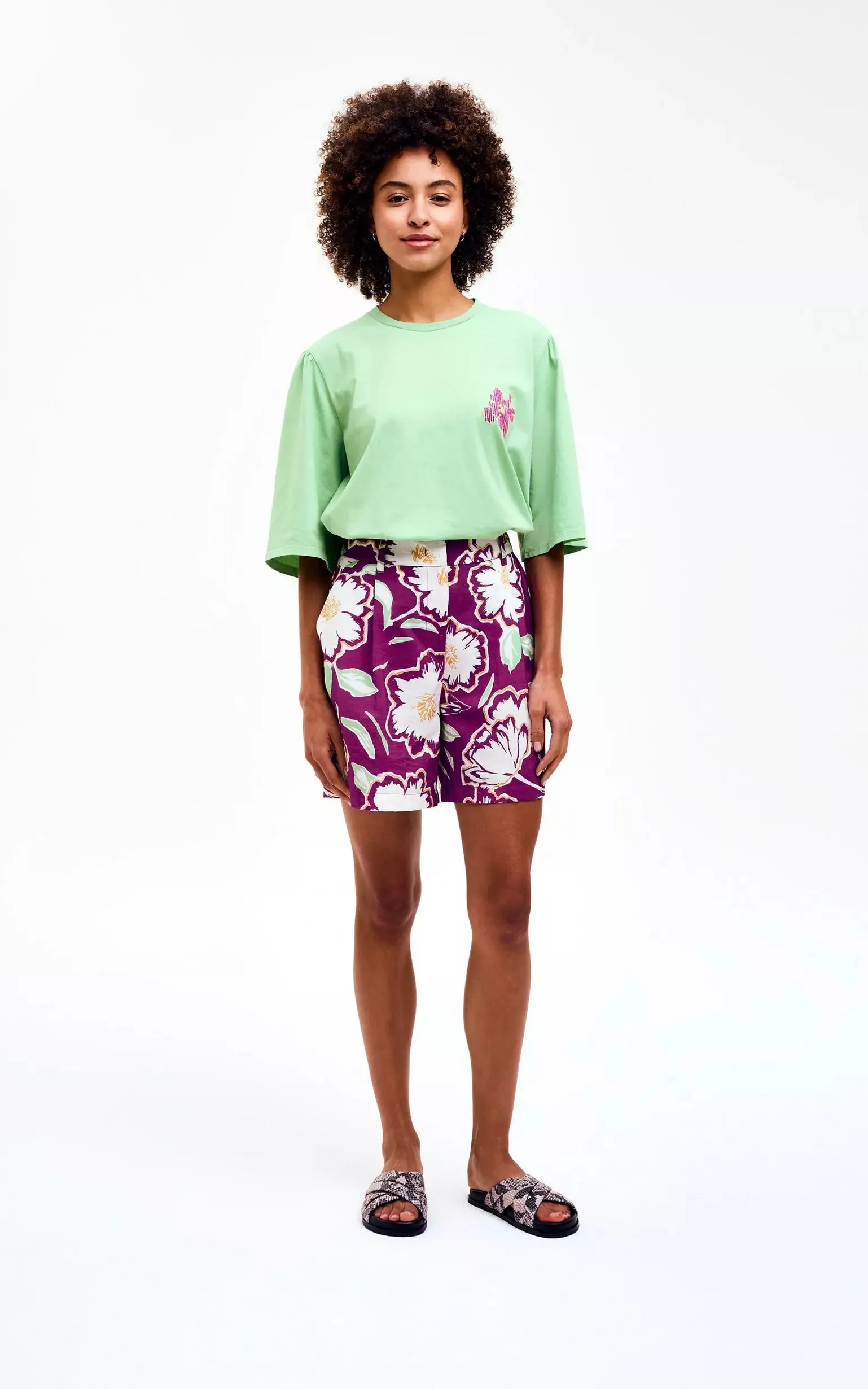 Sarin T-shirt Muntgroen