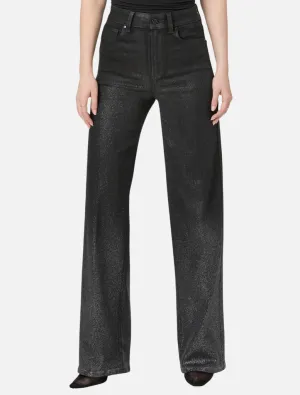 Sasha High Rise Wide Leg - Black Silver Glitter Ombre