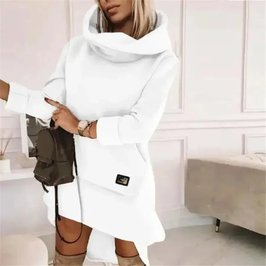 Seasonorestige Women's Long Sleeeve Hoodie Dress