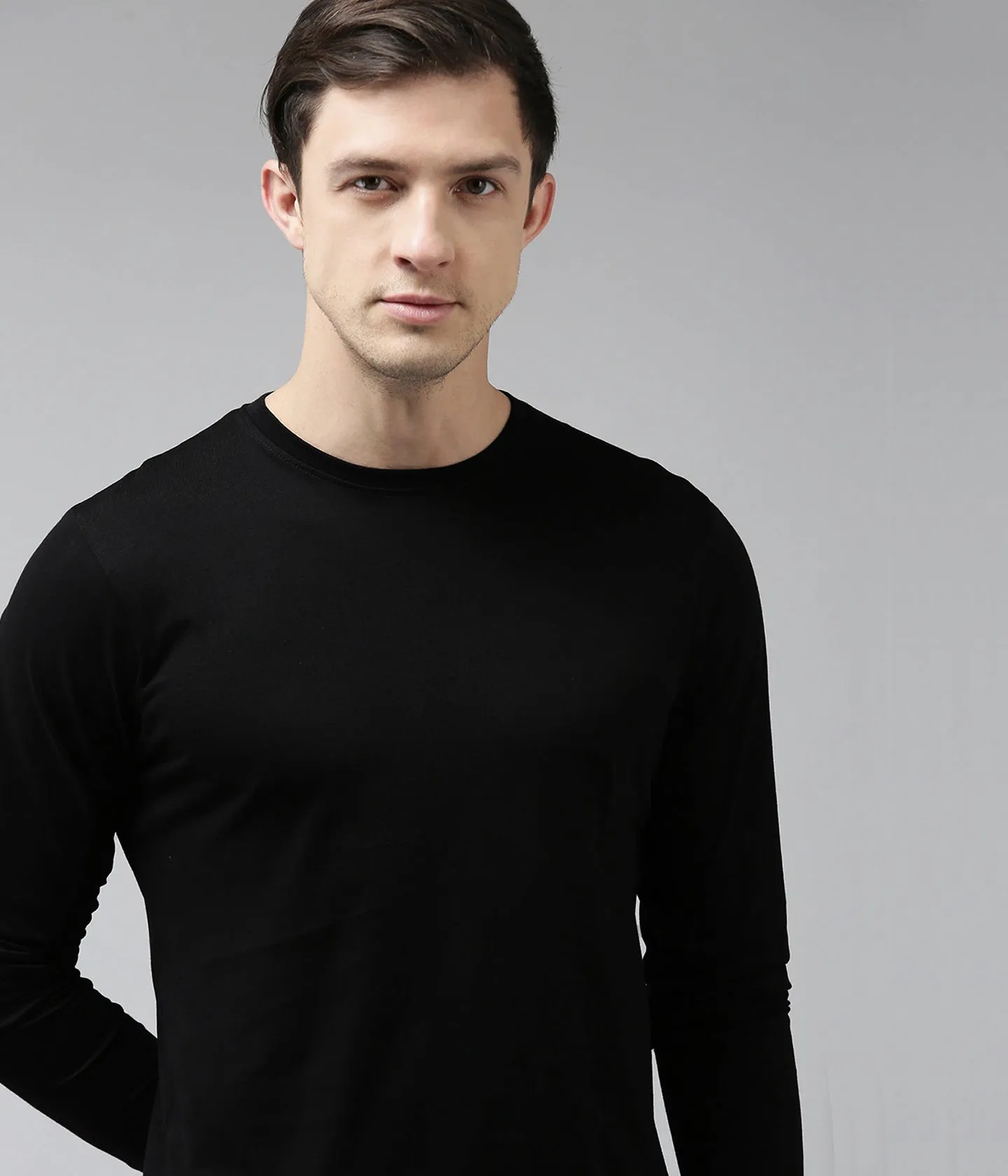 Semantic Full Sleeve Cotton T-shirt - Solid