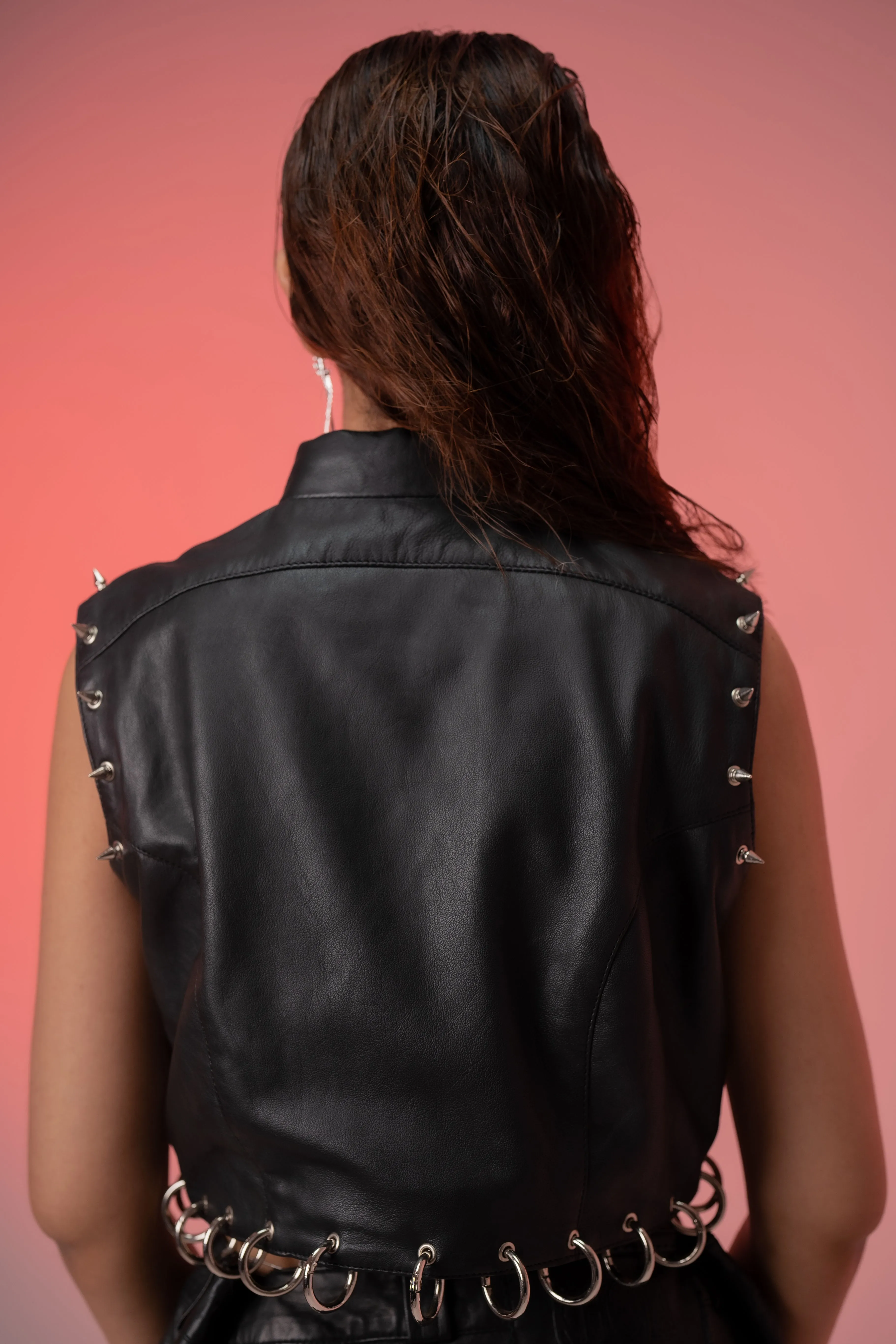 SHADOWPUNK LEATHER CROP TOP