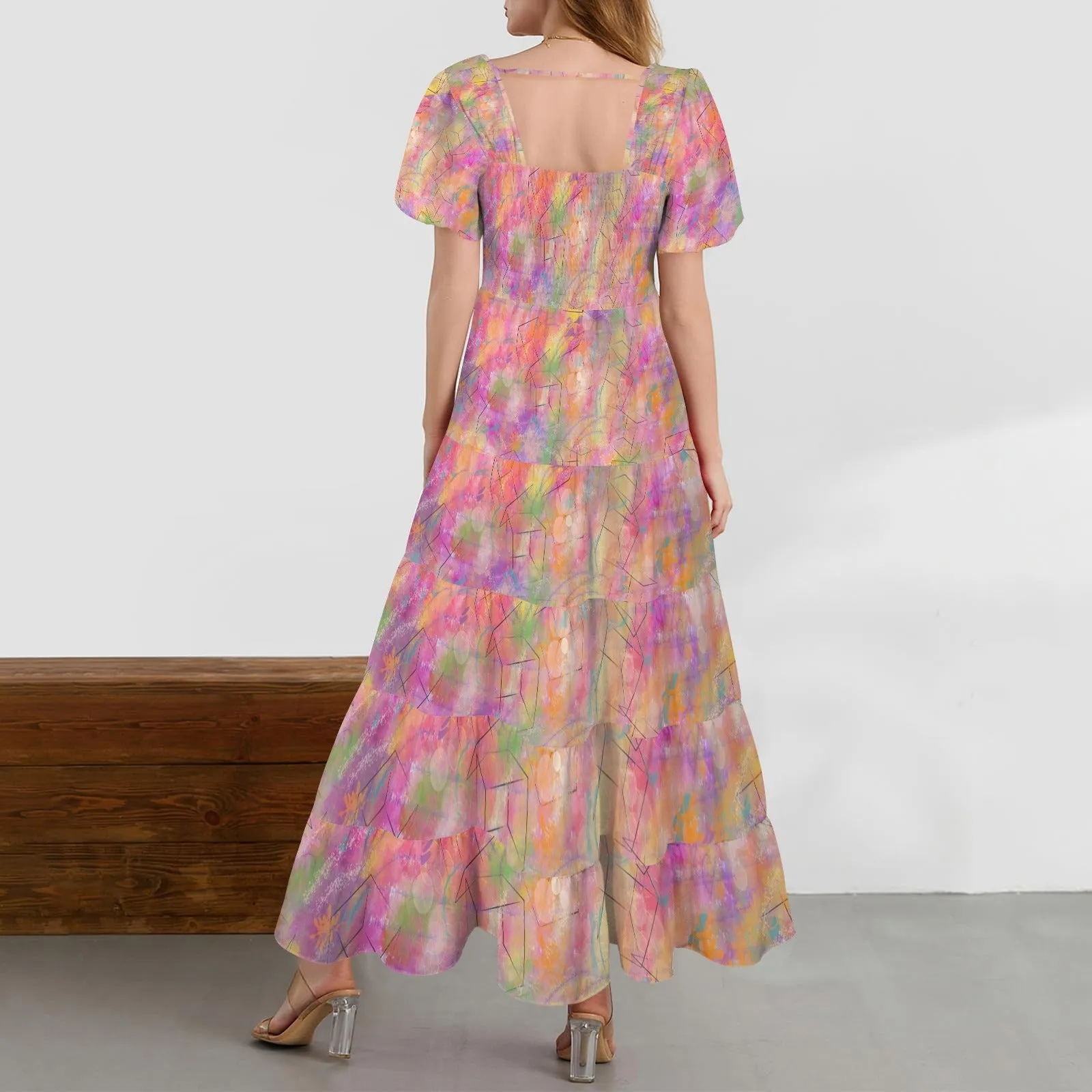 Shapes Round Neck Maxi Dress up to 5 XL (FWS)