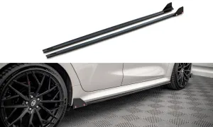 Side Skirts Diffusers  V.1   Flaps Toyota Yaris Mk4