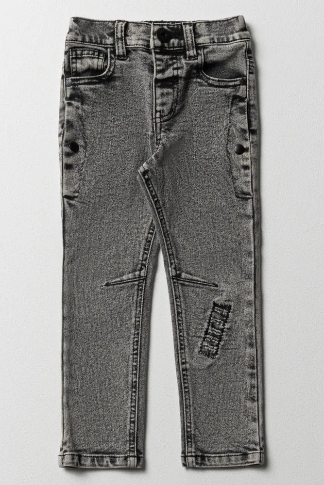 Skinny Denim Jeans Dark Grey