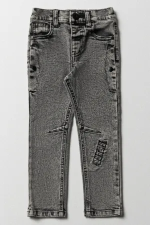 Skinny Denim Jeans Dark Grey