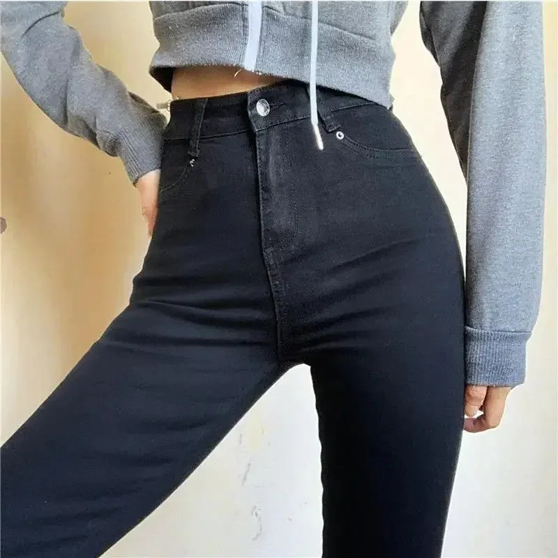 Skinny Stretch Jeans Slim Fashion Pencil Pants Autumn Vintage